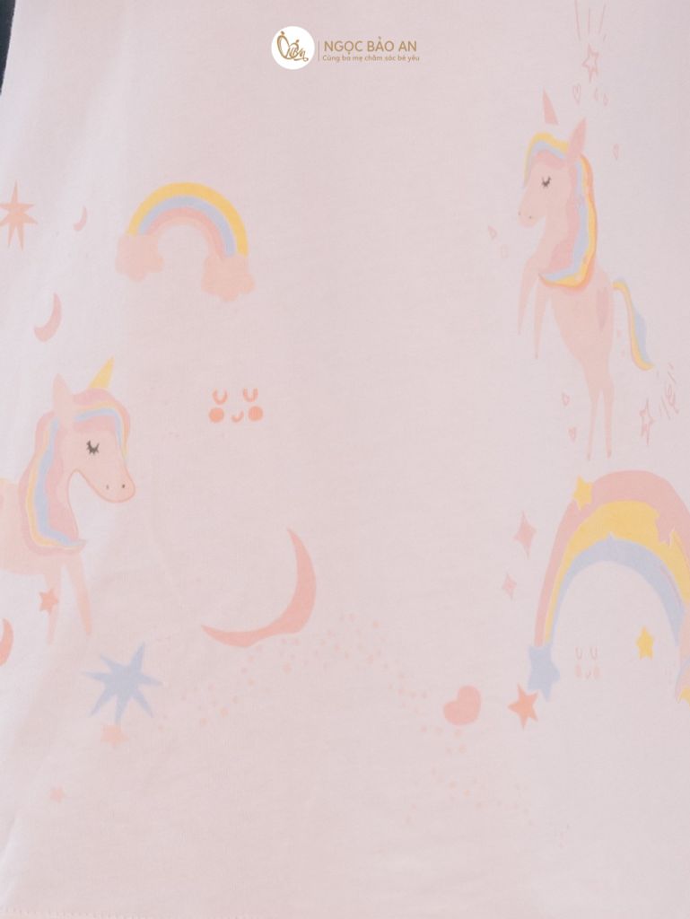 [NGỌC BẢO AN KIDS] Đầm cánh tiên bé gái hoạ in hình unicorn