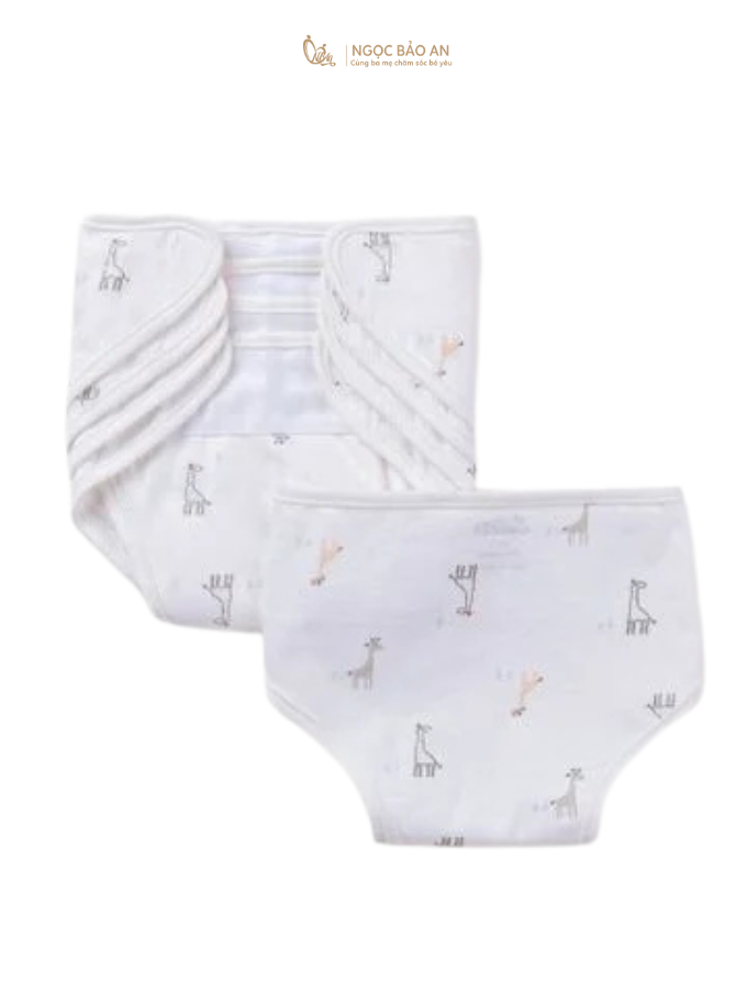 Tã dán sơ sinh in hình Honey cotton