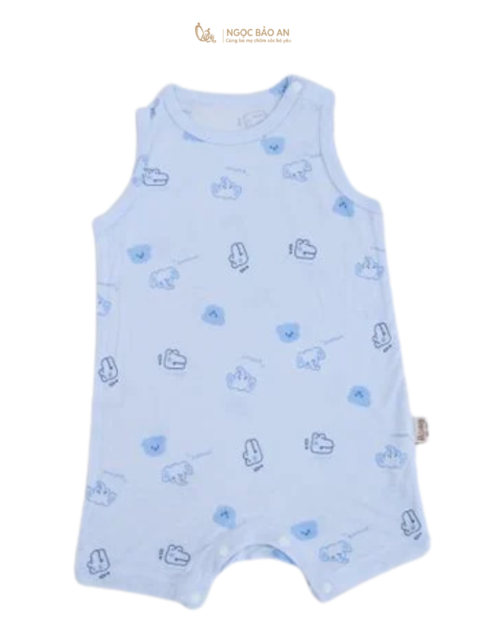 [M&B] Bộ body đùi sát nách sơ sinh chất vải rayon bé trai