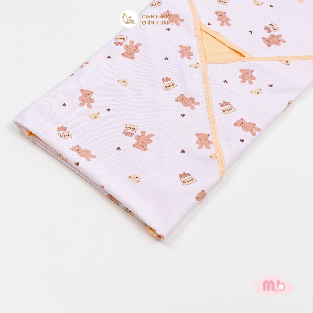 [M&B] Khăn choàng ủ sơ sinh 2 lớp mềm mại