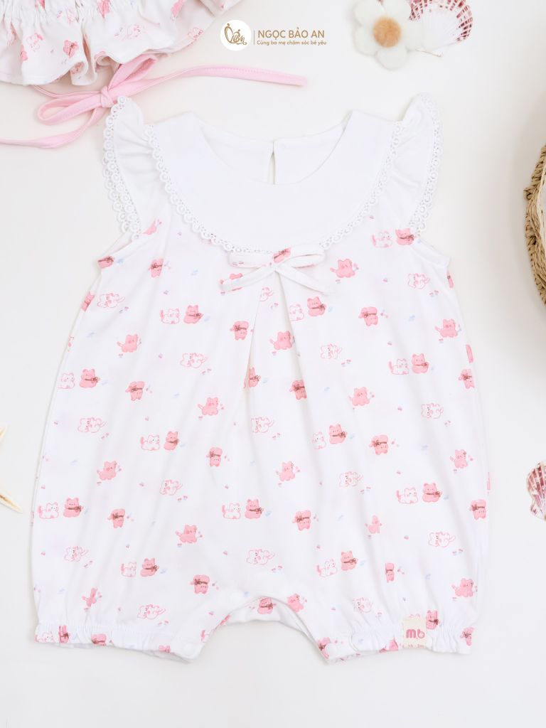 [M&B] Bộ bodysuit cánh tiên cotton cho bé gái
