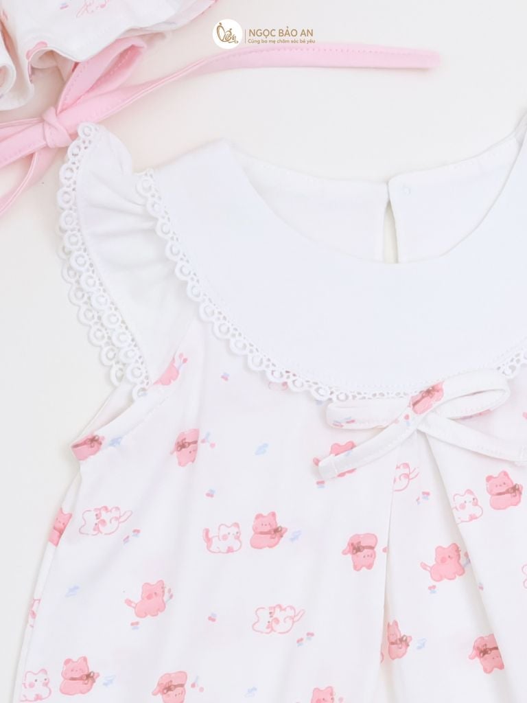 [M&B] Bộ bodysuit cánh tiên cotton cho bé gái