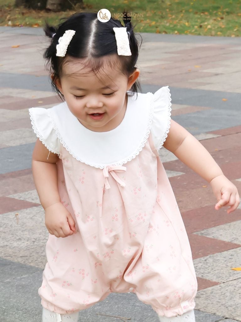 [M&B] Bộ bodysuit cánh tiên cotton cho bé gái