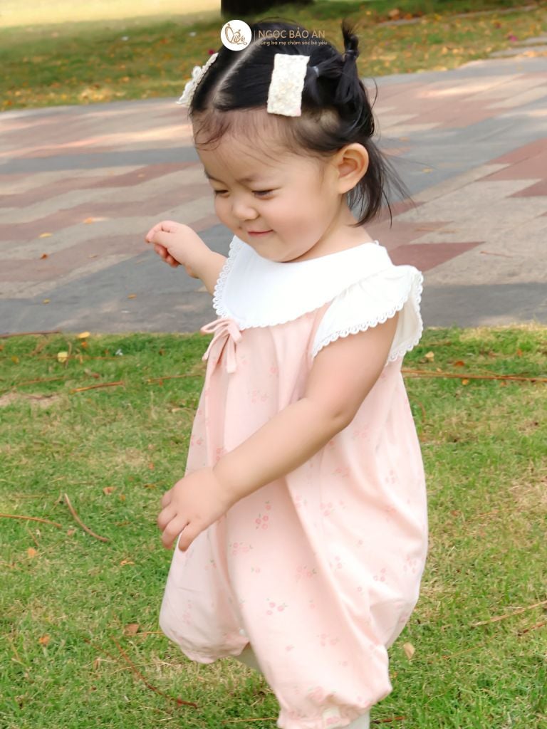 [M&B] Bộ bodysuit cánh tiên cotton cho bé gái