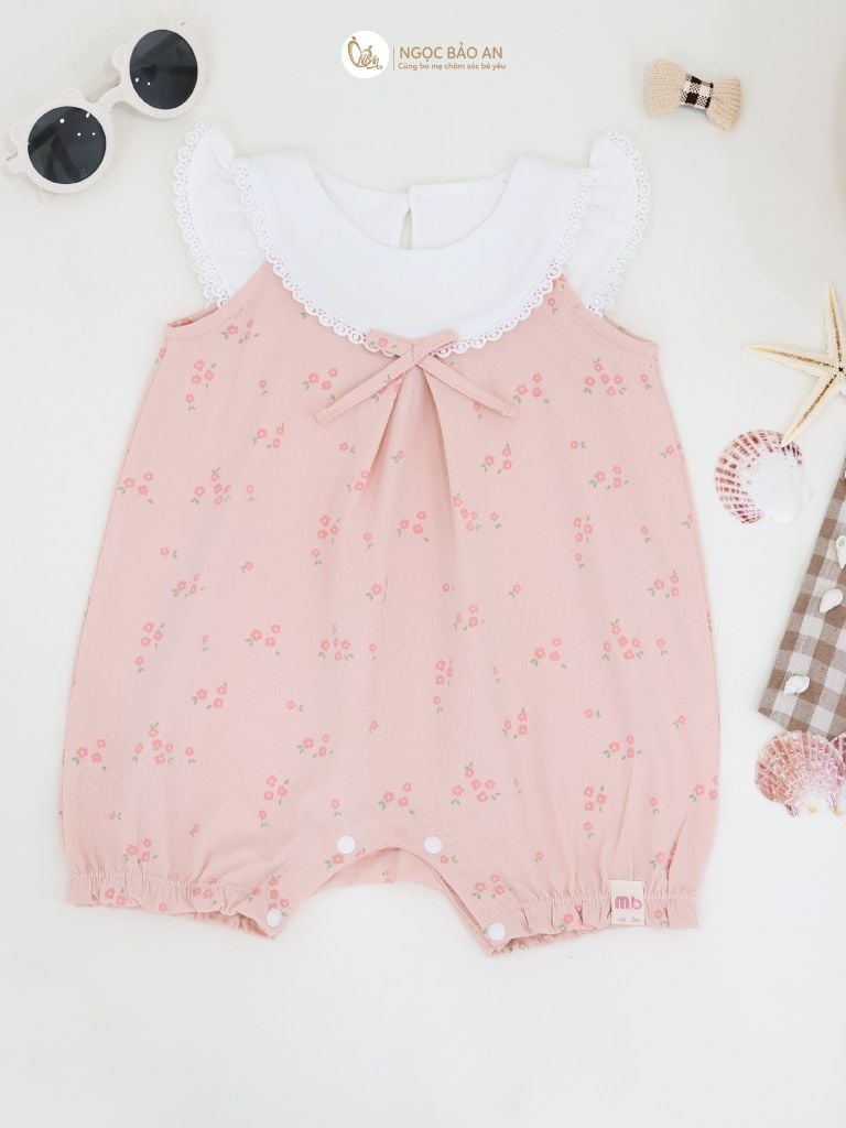 [M&B] Bộ bodysuit cánh tiên cotton cho bé gái