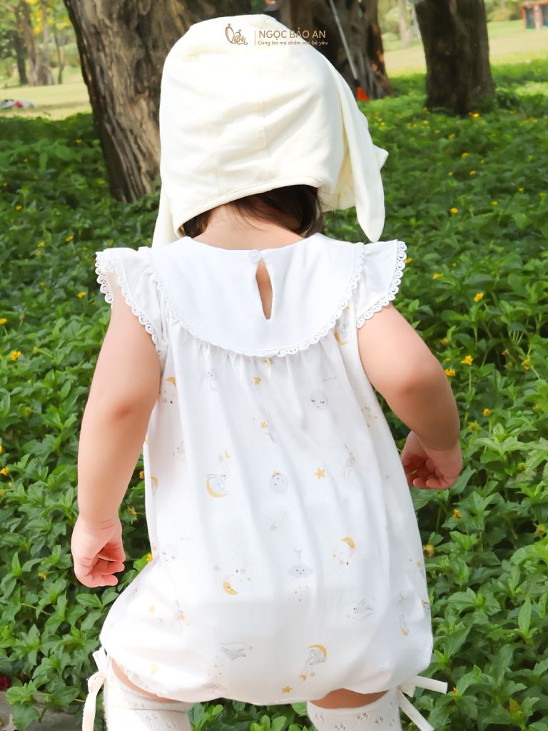 [M&B] Bộ bodysuit cánh tiên cotton cho bé gái