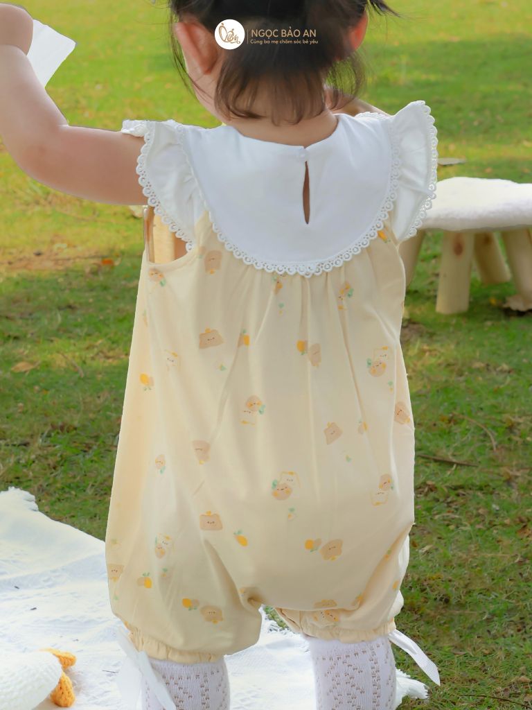 [M&B] Bộ bodysuit cánh tiên cotton cho bé gái