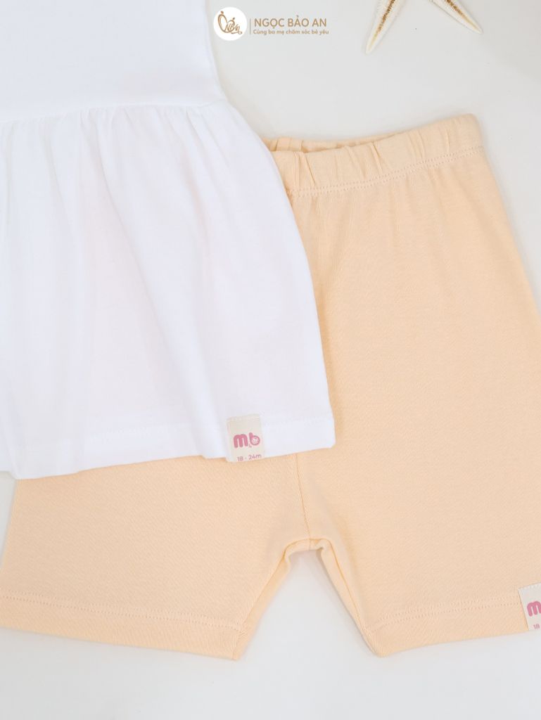 [NGỌC BẢO AN KIDS] Bộ quần áo lửng bé gái hoạ tiết thỏ trắng