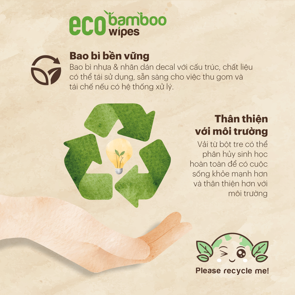 Khăn ướt vải sợi tre Eco Bamboo