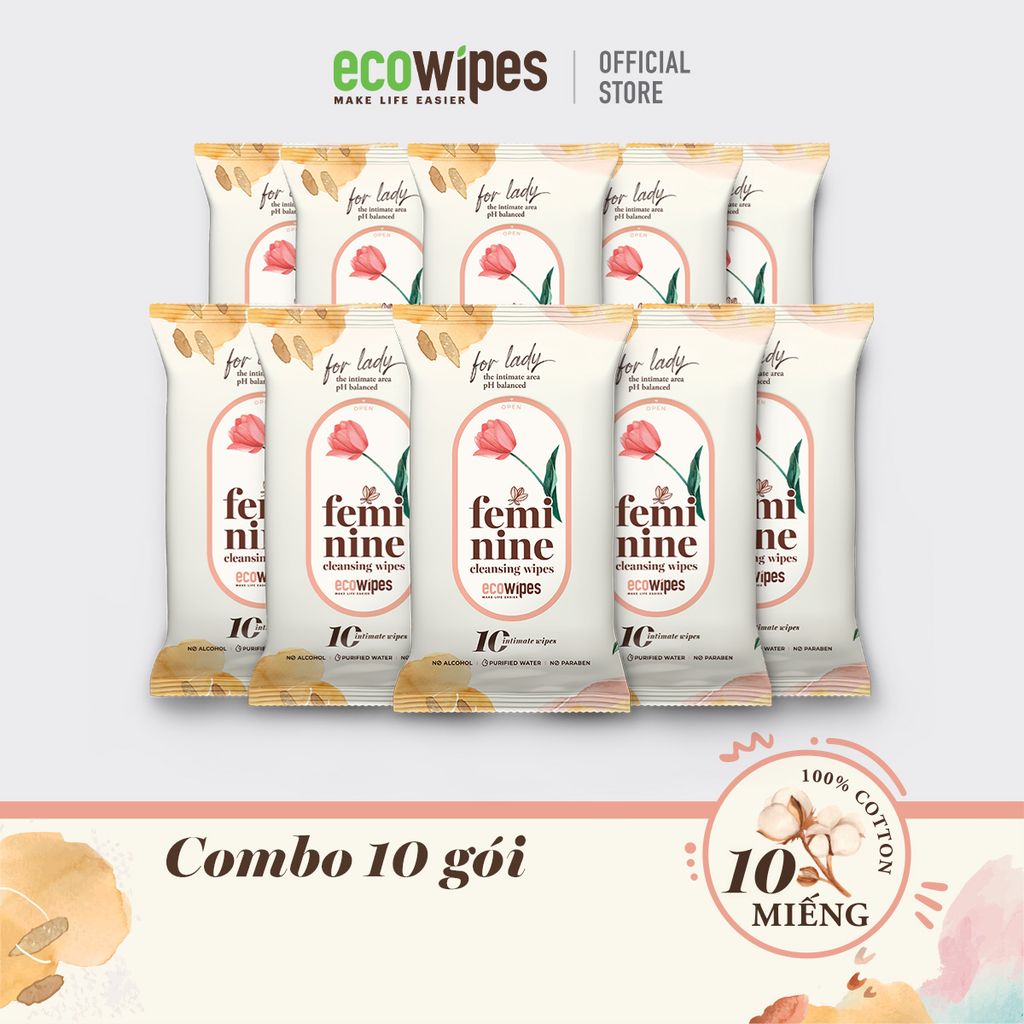 Khăn ướt vệ sinh Phụ nữ Feminine Cleansing Wipes