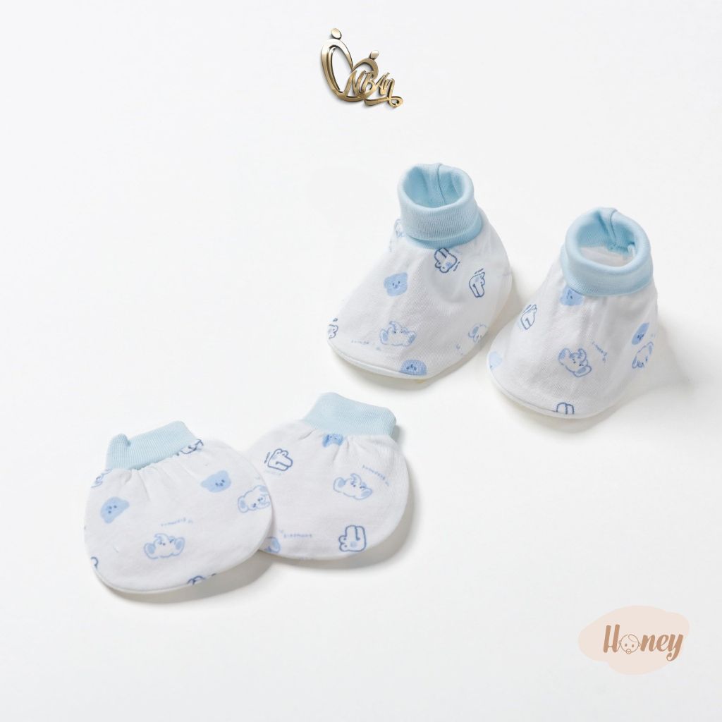 [HONEY] Set 5 bộ bao tay chân thun cotton cho bé trai