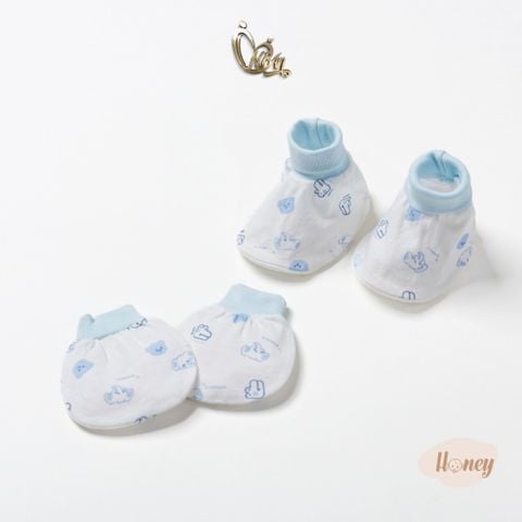 [HONEY] Set 5 bộ bao tay chân thun cotton cho bé trai