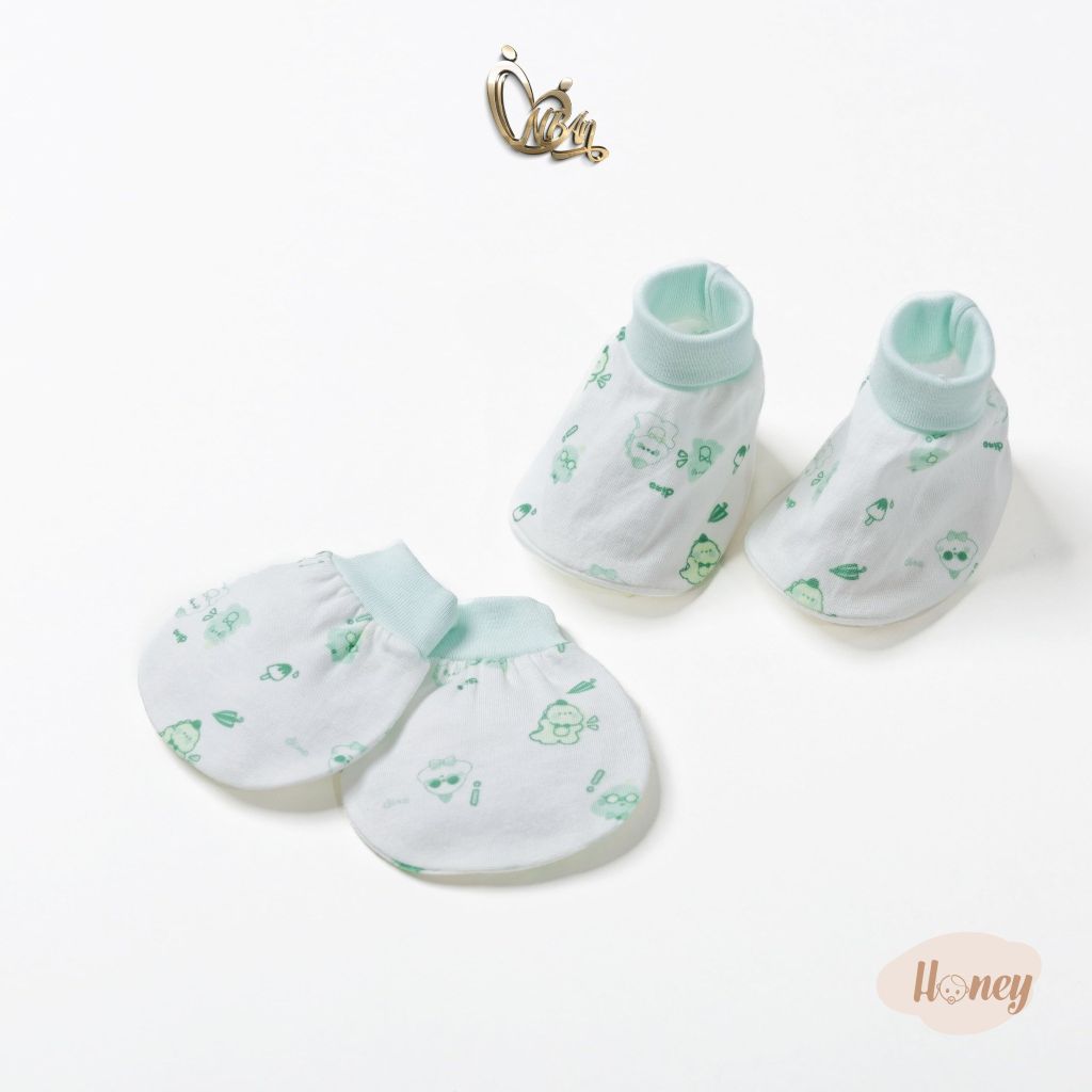 [HONEY] Set 5 bộ bao tay chân thun cotton cho bé gái