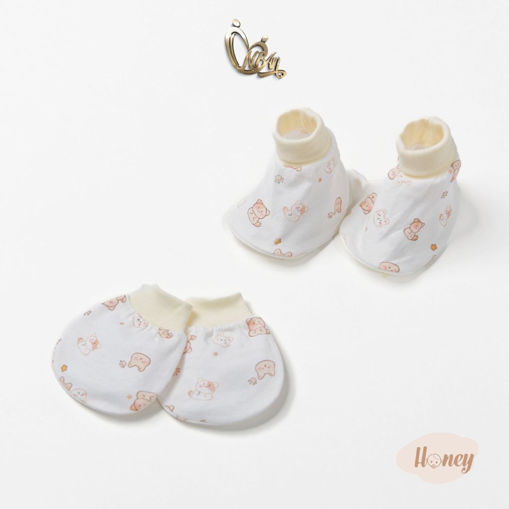 [HONEY] Set 5 bộ bao tay chân thun cotton cho bé trai