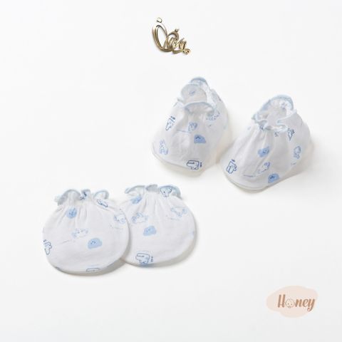 [HONEY] Set 5 bộ bao tay chân bo cotton cho bé gái