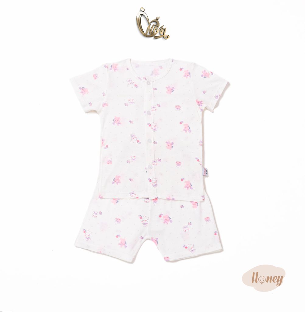 Bộ áo quần ngắn Cài Giữa Honey rayon