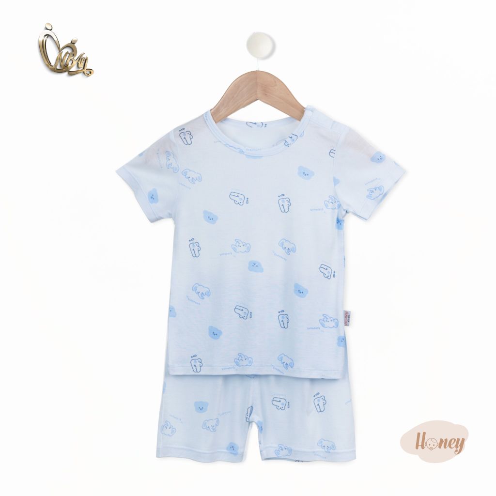 Bộ áo quần ngắn Cài Vai Honey rayon
