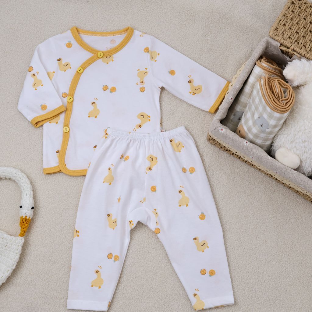 [HONEY] Bộ quần áo sơ sinh cotton thoáng mát