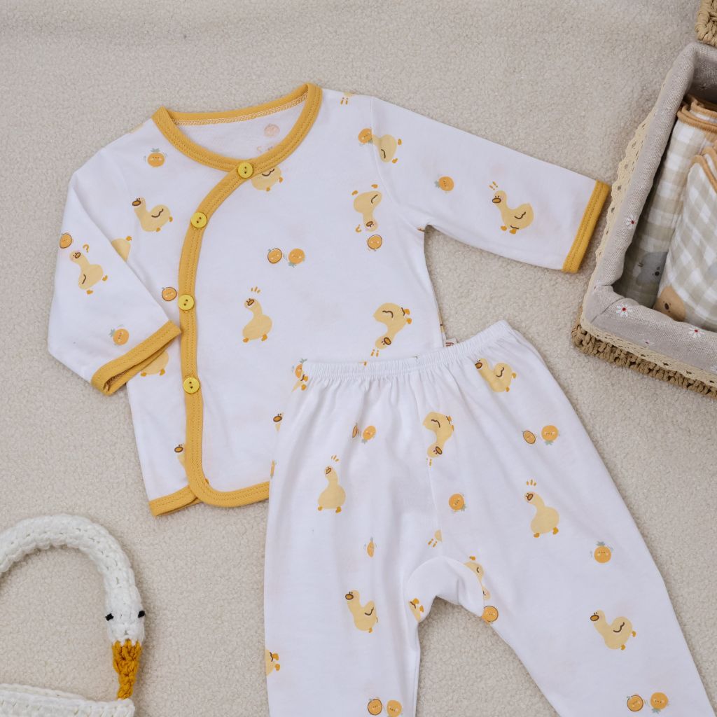 Áo/quần lẻ cài bên Honey hoạ tiết đáng yêu