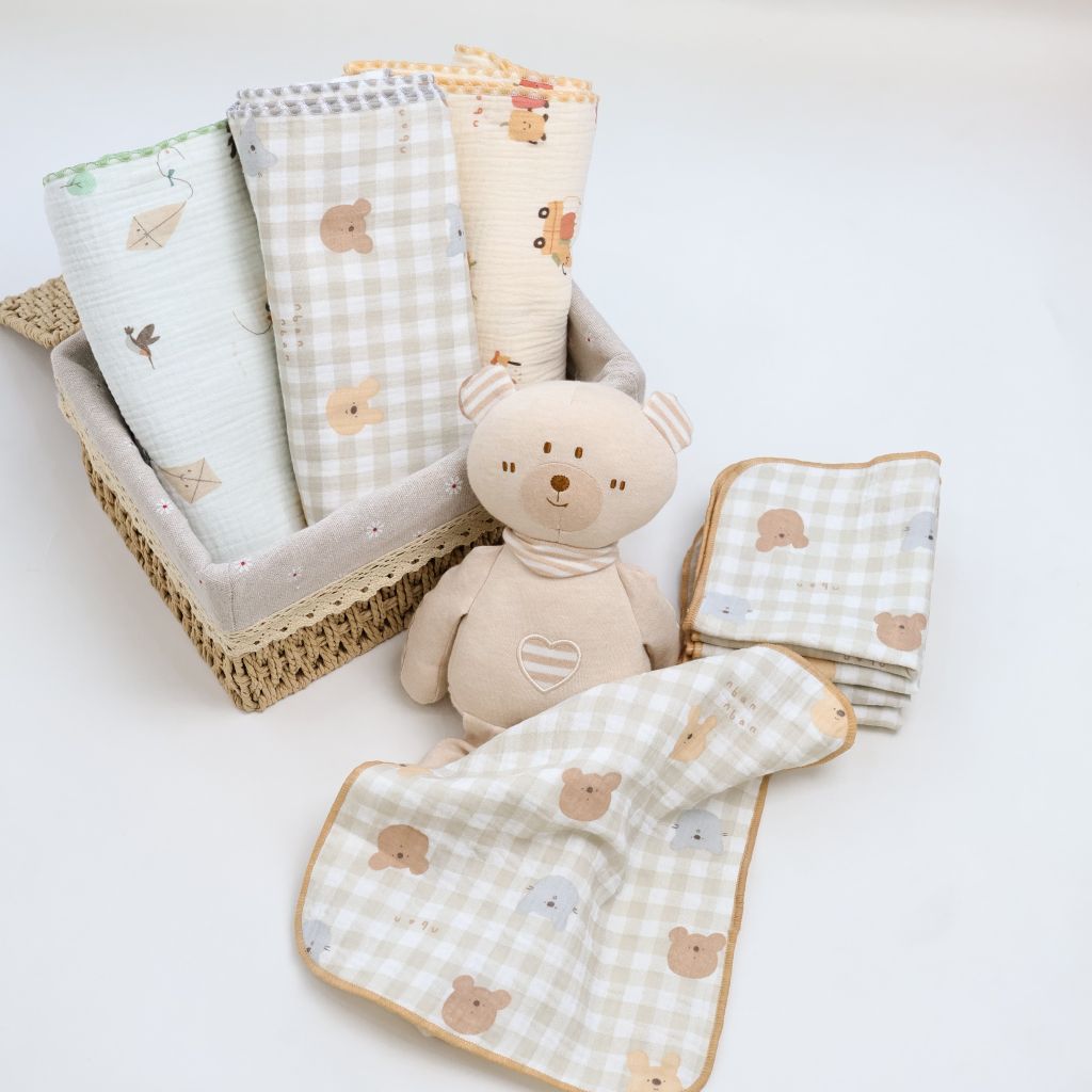 [M&B] Khăn tắm muslin 4 lớp mềm mại an toàn cho da bé