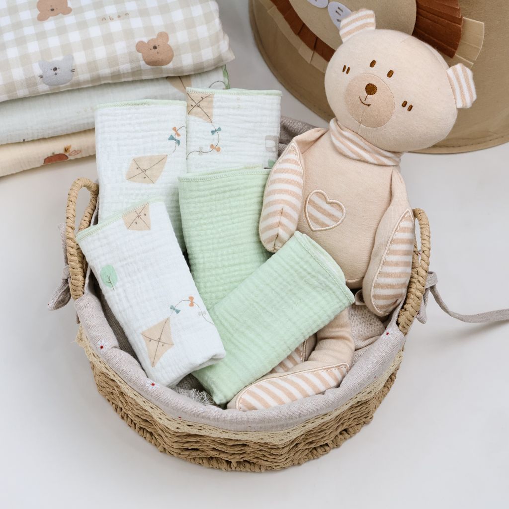 [M&B] Khăn tắm muslin 4 lớp mềm mại an toàn cho da bé