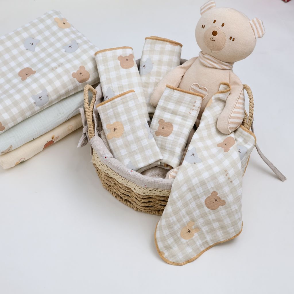 [M&B] Khăn tắm muslin 4 lớp mềm mại an toàn cho da bé