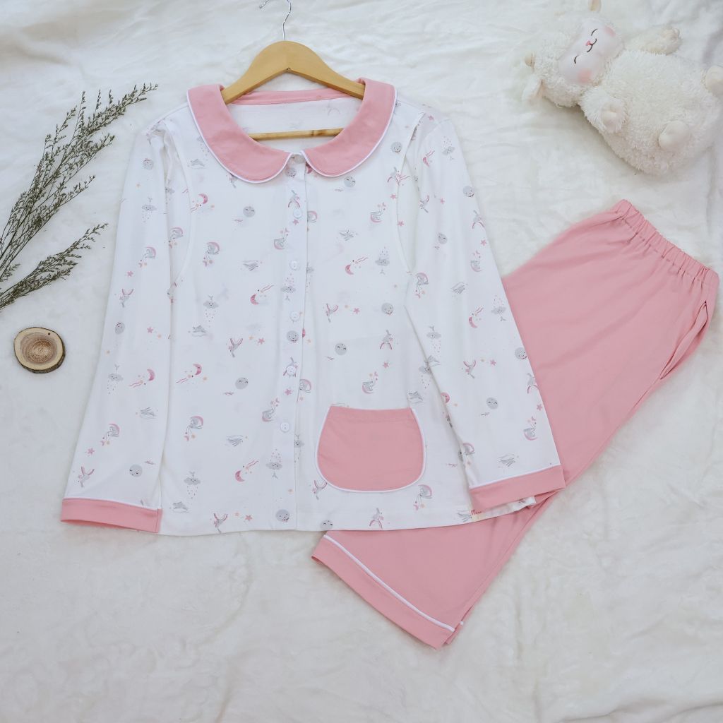 [M&B] Bộ quần áo Pijama tay dài cho mẹ sau sinh