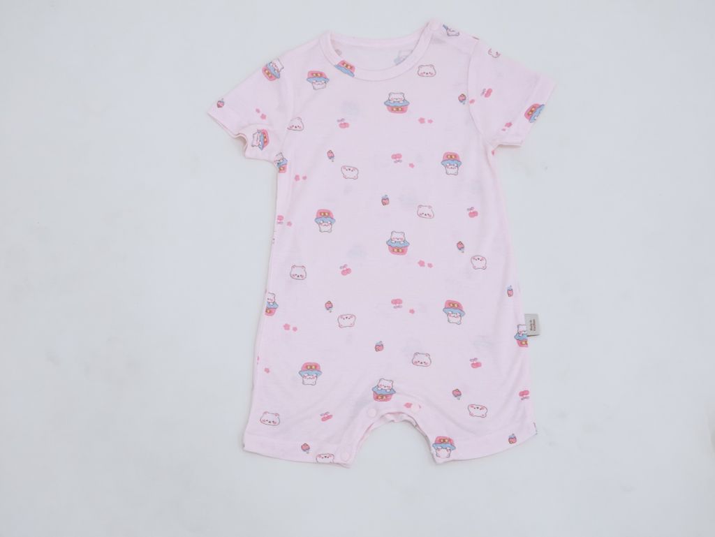 [HONEY] Bộ body đùi tay ngắn sơ sinh chất vải rayon mềm mại cho bé gái