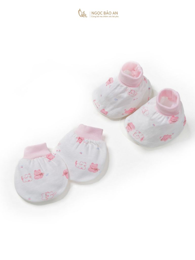 Bộ bao tay chân sơ sinh Honey cotton