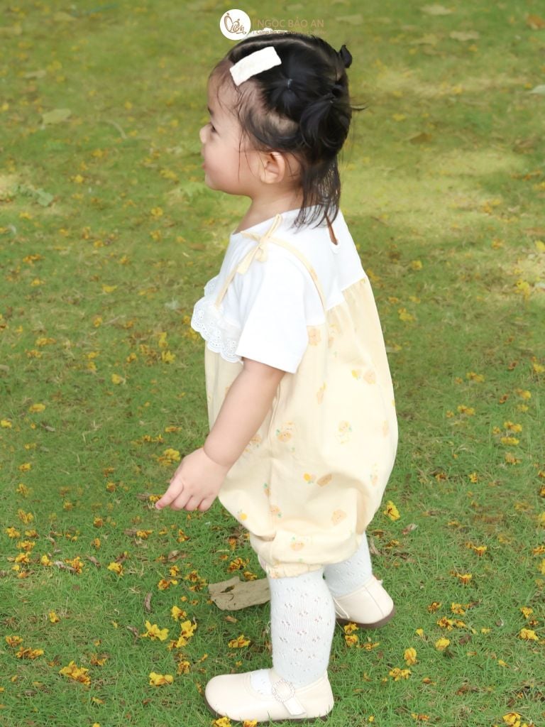 [M&B] Bộ bodysuit tay ngắn cotton cho bé gái