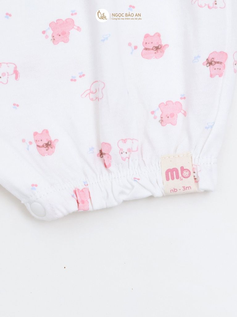 [M&B] Bộ bodysuit tay ngắn cotton cho bé gái