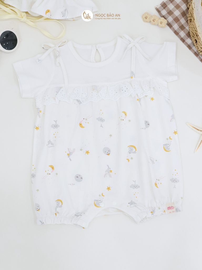 [M&B] Bộ bodysuit cánh tiên cotton cho bé gái