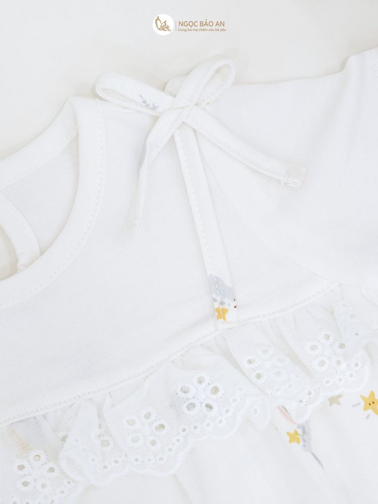 [M&B] Bộ bodysuit tay ngắn cotton cho bé gái