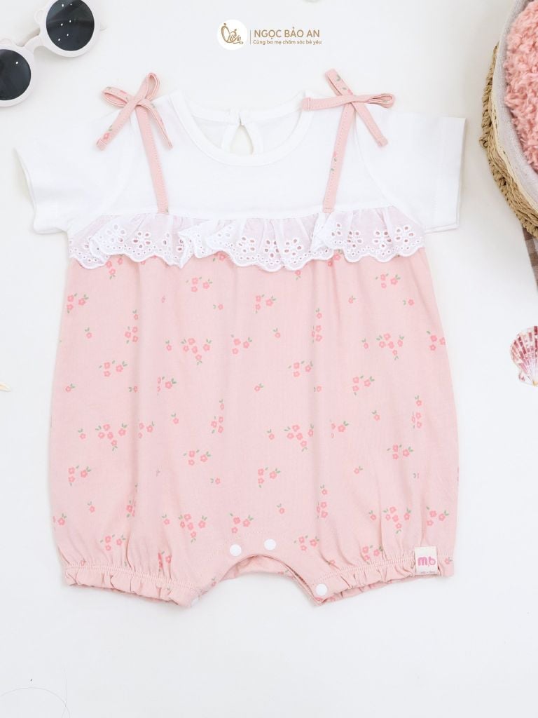[M&B] Bộ bodysuit cánh tiên cotton cho bé gái