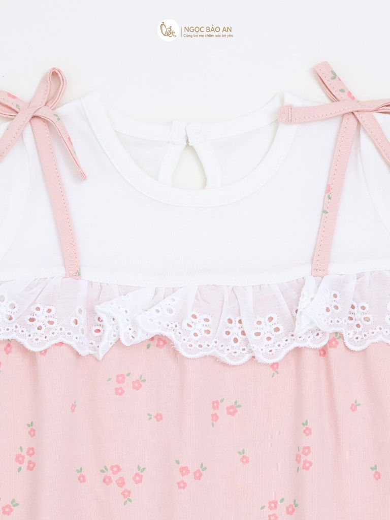 [M&B] Bộ bodysuit tay ngắn cotton cho bé gái