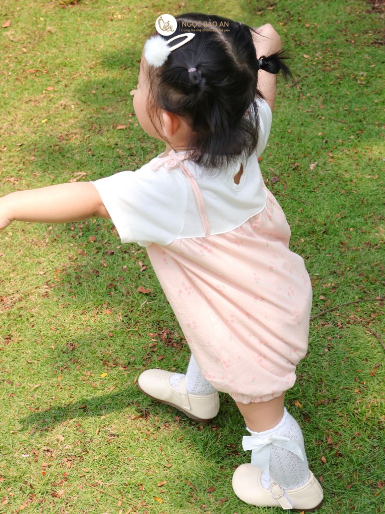 [M&B] Bộ bodysuit tay ngắn cotton cho bé gái