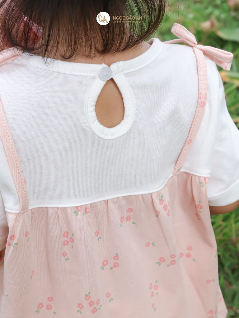 [M&B] Bộ bodysuit tay ngắn cotton cho bé gái