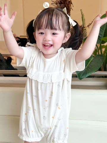 [M&B] Bộ bodysuit cánh tiên cotton cho bé gái