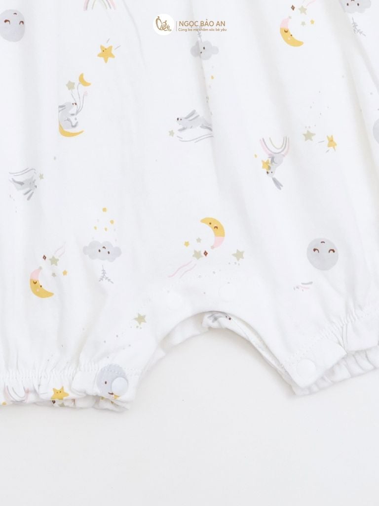 [M&B] Bộ bodysuit tay sát nách cotton cho bé gái