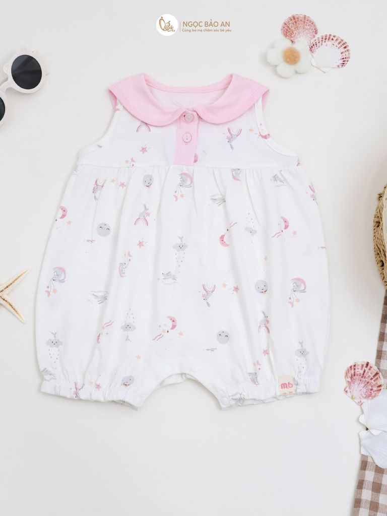 [M&B] Bộ bodysuit cánh tiên cotton cho bé gái