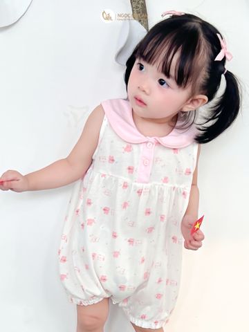 [M&B] Bộ bodysuit cánh tiên cotton cho bé gái