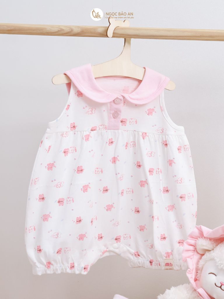 [M&B] Bộ bodysuit cánh tiên cotton cho bé gái