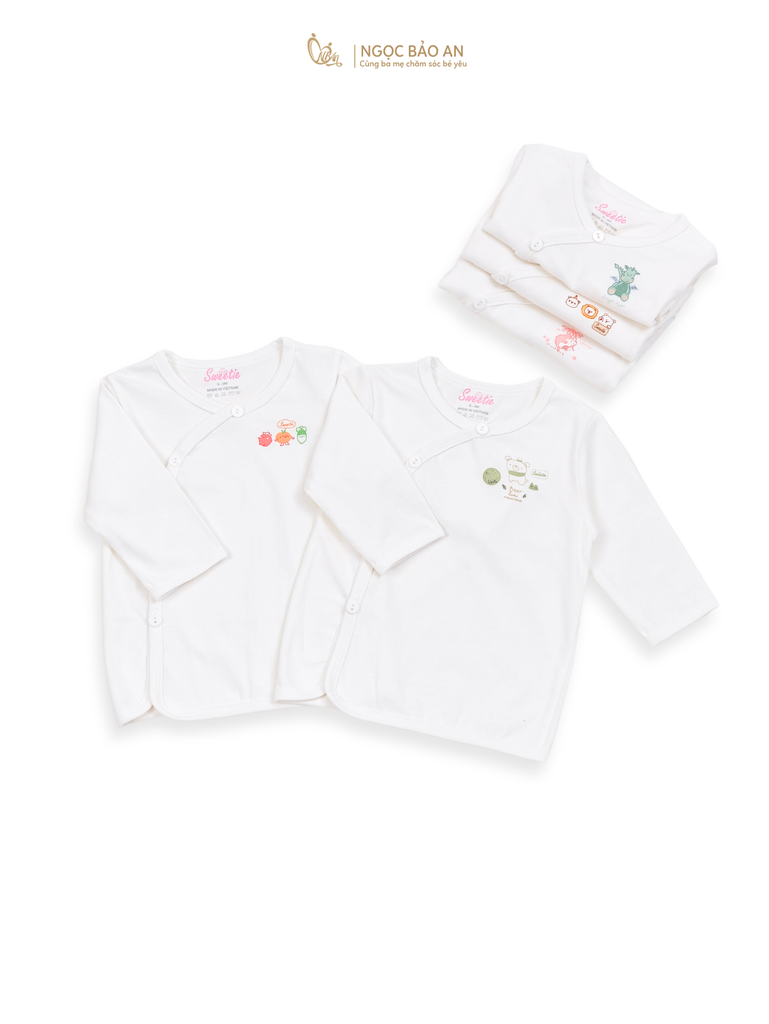 [M&B] Set 5 áo cotton in hình đáng yêu cho bé sơ sinh