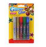  Vỉ Bút nhũ nhập khẩu Hàn Quốc Amos Glitter Glue Vỉ 5 bút các loại Gxx10B5 