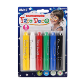  Bút vẽ mặt nhập khẩu Hàn Quốc Amos Face Deco Vỉ 6 màu FD5B6 