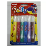  Bút vẽ màu sơn nhập khẩu Hàn Quốc AMOS Paint Puffy PUP10B6 vỉ 6 màu 