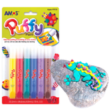  Bút vẽ màu sơn nhập khẩu Hàn Quốc AMOS Paint Puffy PUP10B6 vỉ 6 màu 