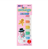  Hộp đất nặn bảy sắc cầu vồng nhập khẩu Hàn Quốc AMOS Snow Magic Rainbow SM7P-R 7 màu 