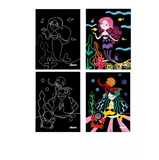  Sổ vẽ Ma thuật nhập khẩu Hàn Quốc AMOS Scratch Art Little Mermaid SA4-LM - Chủ đề Nàng tiên cá nhỏ 