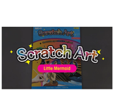  Sổ vẽ Ma thuật nhập khẩu Hàn Quốc AMOS Scratch Art Little Mermaid SA4-LM - Chủ đề Nàng tiên cá nhỏ 